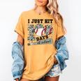 I Just Hit 100 Days Of School Camo Baseball 100 Days Smarter Women's Comfort Colors T-Shirt Mustard I Just Hit 100 Days Of School Camo Baseball 100 Days Smarter Women's Comfort Colors T-Shirt Mustard