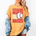 Kids Stealing Hearts Like I Steal Bases Cute Baseball Boys Women's Comfort Colors T-Shirt Mustard Kids Stealing Hearts Like I Steal Bases Cute Baseball Boys Women's Comfort Colors T-Shirt Mustard