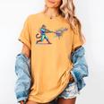 Leopard Baseball Player Ice Cream Drip For Boys Kids Women's Comfort Colors T-Shirt Mustard