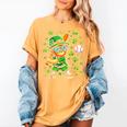 Leprechaun Playing Baseball Happy St Patricks Day Men Boys Women's Comfort Colors T-Shirt Mustard Leprechaun Playing Baseball Happy St Patricks Day Men Boys Women's Comfort Colors T-Shirt Mustard