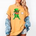 Leprechaun Playing Baseball St Patricks Day Sport Boys Women's Comfort Colors T-Shirt Mustard Leprechaun Playing Baseball St Patricks Day Sport Boys Women's Comfort Colors T-Shirt Mustard