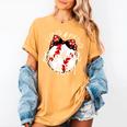 Loud & Proud Baseball Mom Baseballs Mother Sport Women Girls Women's Comfort Colors T-Shirt Mustard