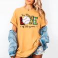 For The Love Of The Game Day Baseball Mom Cheering Lovers Women's Comfort Colors T-Shirt Mustard For The Love Of The Game Day Baseball Mom Cheering Lovers Women's Comfort Colors T-Shirt Mustard