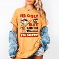 Loves Bat And His Momma Baseball Mom Women's Comfort Colors T-Shirt Mustard Loves Bat And His Momma Baseball Mom Women's Comfort Colors T-Shirt Mustard