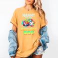 Nanny Of The Birthday Boy Baseball Football Colorful Women's Comfort Colors T-Shirt Mustard Nanny Of The Birthday Boy Baseball Football Colorful Women's Comfort Colors T-Shirt Mustard