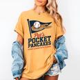 Pat's Pocket Pancakes Flag Baseball On Pancake Women's Comfort Colors T-Shirt Mustard