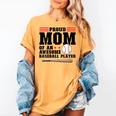 Proud Mom Of An Awesome Baseball Player Baseball Mom Women's Comfort Colors T-Shirt Mustard Proud Mom Of An Awesome Baseball Player Baseball Mom Women's Comfort Colors T-Shirt Mustard