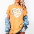 Retro My Heart Is On That Field Baseball Mom Mother's Day Women's Comfort Colors T-Shirt Mustard