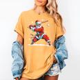 Santa Playing Baseball Christmas Candy Cane Fun Xmas Holiday Women's Comfort Colors T-Shirt Mustard Santa Playing Baseball Christmas Candy Cane Fun Xmas Holiday Women's Comfort Colors T-Shirt Mustard