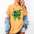Shamrock Lucky Clover Baseball Patricks Day Family Matching Women's Comfort Colors T-Shirt Mustard Shamrock Lucky Clover Baseball Patricks Day Family Matching Women's Comfort Colors T-Shirt Mustard
