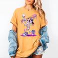 Skeleton Baseball Drip Boys Youth Kids Halloween Women's Comfort Colors T-Shirt Mustard Skeleton Baseball Drip Boys Youth Kids Halloween Women's Comfort Colors T-Shirt Mustard