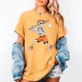 Skeleton Batting Baseball Halloween Women's Comfort Colors T-Shirt Mustard
