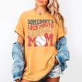 Somebody's Loudmouth Baseball Mom Baseball Women's Comfort Colors T-Shirt Mustard