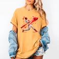 Valentine Baseball Player Drip Women's Comfort Colors T-Shirt Mustard