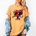 Valentines Day Baseball Heart Bat Sunglasses Men Boys Kids Women's Comfort Colors T-Shirt Mustard Valentines Day Baseball Heart Bat Sunglasses Men Boys Kids Women's Comfort Colors T-Shirt Mustard