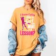 Women's Play Like A Girl Softball Baseball Girls Women's Comfort Colors T-Shirt Mustard