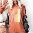 American Flag Baseball Mom Team Women's Comfort Colors T-Shirt Yam