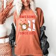 Awesome Since 2015 11 Year Old Boys Bday Baseball Theme Women's Comfort Colors T-Shirt Yam