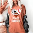 Ball Aunt Heart Football Baseball Hockey Game Day Women's Comfort Colors T-Shirt Yam