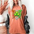 Baseball Drip Ice Cream St Patricks Day Shamrock Lucky Women's Comfort Colors T-Shirt Yam Baseball Drip Ice Cream St Patricks Day Shamrock Lucky Women's Comfort Colors T-Shirt Yam