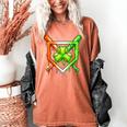 Baseball Drip Ice Cream St Patricks Day Shamrock Women's Comfort Colors T-Shirt Yam