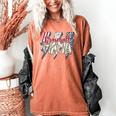 Baseball Mama Lightning Bolt Checkered Varsity Mother's Day Women's Comfort Colors T-Shirt Yam
