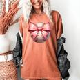 Baseball Mom Coquette Pink Bow Baseball Mom Women's Comfort Colors T-Shirt Yam
