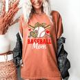Baseball Mom Leopard Heart Mother's Day Girls Women's Comfort Colors T-Shirt Yam