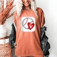 Bleached Custom Baseball Mom Number 6 Heart For Mom Women's Comfort Colors T-Shirt Yam Bleached Custom Baseball Mom Number 6 Heart For Mom Women's Comfort Colors T-Shirt Yam