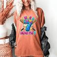 Blue Checkered I Was 6 Now I'm 7 Birthday Cake Baseball Drip Women's Comfort Colors T-Shirt Yam Blue Checkered I Was 6 Now I'm 7 Birthday Cake Baseball Drip Women's Comfort Colors T-Shirt Yam