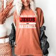 This Boy Runs On Jesus And Baseball Christian Baseball Women's Comfort Colors T-Shirt Yam This Boy Runs On Jesus And Baseball Christian Baseball Women's Comfort Colors T-Shirt Yam