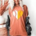 Cute Love Baseball Fast Pitch Softball Heart Baseball Mom Women's Comfort Colors T-Shirt Yam Cute Love Baseball Fast Pitch Softball Heart Baseball Mom Women's Comfort Colors T-Shirt Yam
