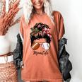 Football Mom Baseball Mom Life Messy Bun Mom Of Both Women's Comfort Colors T-Shirt Yam Football Mom Baseball Mom Life Messy Bun Mom Of Both Women's Comfort Colors T-Shirt Yam