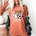 Game Day Vibes Soccer Baseball Mom Heart Women's Comfort Colors T-Shirt Yam