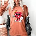 Heart Play Baseball Valentine's Day Teens Boys Girls Kids Women's Comfort Colors T-Shirt Yam