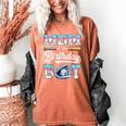 Mom Of The Birthday Boy Baseball Ice Cream Drip Matching Women's Comfort Colors T-Shirt Yam