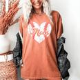 Mother's Day Distressed Heart Baseball Mom Mama Sport Fan Women's Comfort Colors T-Shirt Yam
