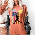 Retro Baseball Drip Boys Ice Cream Patriotic American Flag Women's Comfort Colors T-Shirt Yam
