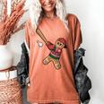 Ugly Christmas Sweater Gingerbread Baseball Toddler Kids Women's Comfort Colors T-Shirt Yam Ugly Christmas Sweater Gingerbread Baseball Toddler Kids Women's Comfort Colors T-Shirt Yam