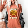 Youth Boy Baseball Jesus Saves Christian Baseball Religious Women's Comfort Colors T-Shirt Yam Youth Boy Baseball Jesus Saves Christian Baseball Religious Women's Comfort Colors T-Shirt Yam