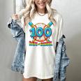 100 Days Of School Baseball Drip Boys 100th Day Of School Women's Comfort Colors T-Shirt Ivory