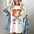6 7 Ice Cream Drip Baseball Number 67 Player Boy Girl Kids Women's Comfort Colors T-Shirt Ivory