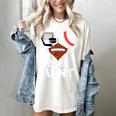 Ball Aunt Heart Football Baseball Hockey Game Day Women's Comfort Colors T-Shirt Ivory