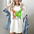 Baseball Drip Ice Cream St Patricks Day Shamrock Women's Comfort Colors T-Shirt Ivory