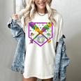 Baseball Ice Cream Drip Boys Mardi Gras Carnival Party Mask Women's Comfort Colors T-Shirt Ivory Baseball Ice Cream Drip Boys Mardi Gras Carnival Party Mask Women's Comfort Colors T-Shirt Ivory