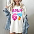 Baseball Ice Cream Drip Number 67 Player Or 67th Birthday Women's Comfort Colors T-Shirt Ivory Baseball Ice Cream Drip Number 67 Player Or 67th Birthday Women's Comfort Colors T-Shirt Ivory