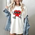 Baseball Valentines Day Heart Boys Sports Love Women's Comfort Colors T-Shirt Ivory