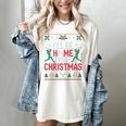 I’Ll Be Home For Christmas Baseball Ugly Sweater Art Women's Comfort Colors T-Shirt Ivory