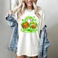 Kids St Patricks Day Shamrock Basketball Baseball Football Women's Comfort Colors T-Shirt Ivory