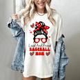 Loud And Proud Baseball Mom Messy Bun Leopard Mother Day Women's Comfort Colors T-Shirt Ivory